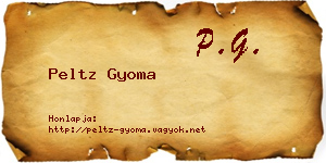 Peltz Gyoma névjegykártya